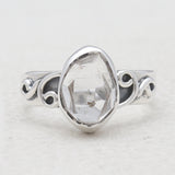 Herkimer Quartz Silver Rings