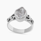 Herkimer Quartz Silver Rings
