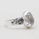 Herkimer Quartz Silver Rings