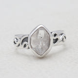 Herkimer Quartz Silver Rings