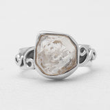 Herkimer Quartz Silver Rings
