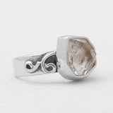 Herkimer Quartz Silver Rings