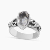 Herkimer Quartz Silver Rings