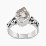 Herkimer Quartz Silver Rings