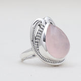 925 Sterling Silver Rose Quartz Rings