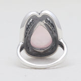 925 Sterling Silver Rose Quartz Rings