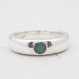 Natural Emerald Silver Ring