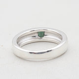 Natural Emerald Silver Ring