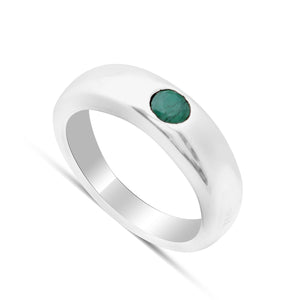 925 Sterling Silver Emerald Rings