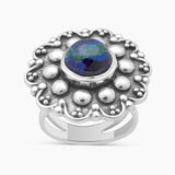 Azurite Malachite Silver Rings