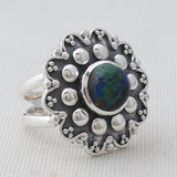 Azurite Malachite Silver Rings