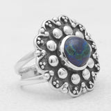 Azurite Malachite Silver Rings