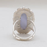 Blue Lace Agate Silver Rings