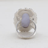 Blue Lace Agate Silver Rings