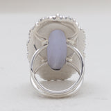Blue Lace Agate Silver Rings