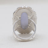 Blue Lace Agate Silver Rings