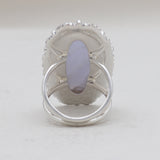 Blue Lace Agate Silver Rings