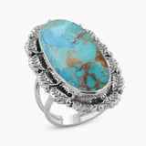 Blue Lace Agate Silver Rings