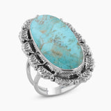 Blue Lace Agate Silver Rings