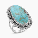 Blue Lace Agate Silver Rings