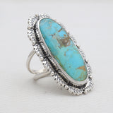 Blue Lace Agate Silver Rings