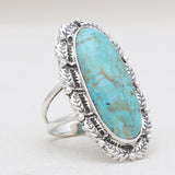 Blue Lace Agate Silver Rings