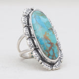 Blue Lace Agate Silver Rings