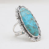Blue Lace Agate Silver Rings