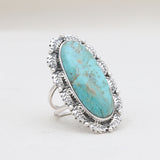 Blue Lace Agate Silver Rings