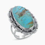 Blue Lace Agate Silver Rings