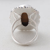 Blue Lace Agate Silver Rings