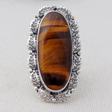 Blue Lace Agate Silver Rings