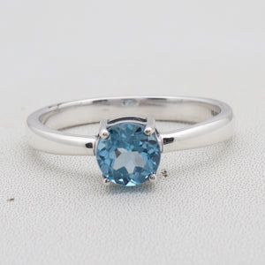 Blue Topaz Silver Rings
