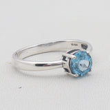 Blue Topaz Silver Ring