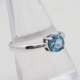 Blue Topaz Silver Ring