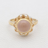 Rose Quartz Gold Plated Ring