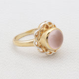 Rose Quartz Gold Plated Ring