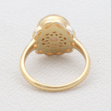 Rose Quartz Gold Plated Ring