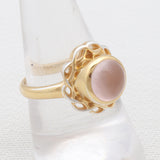 Rose Quartz Gold Plated Ring