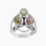 Larimar Three Stone Silver Rings