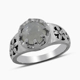 Rainbow Moonstone Silver Rings