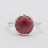 925 Sterling Silver Garnet Rings