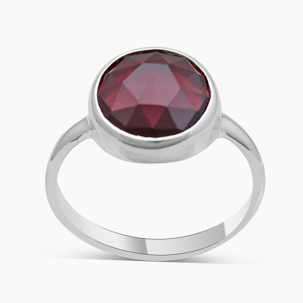 925 Sterling Silver Garnet Rings