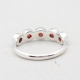 Natural Garnet Silver Ring