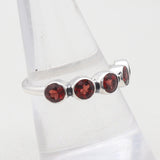 Natural Garnet Silver Ring