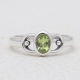 Tourmaline Silver Rings