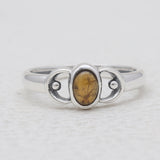 Tourmaline Silver Rings
