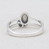 Natural Larimar Split Shank Silver Rings