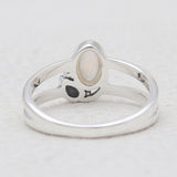Natural Larimar Split Shank Silver Rings