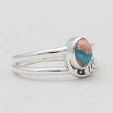 Turquoise Spiny Oyster Silver Rings